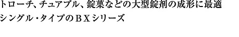 実用性・機能性・省スペースを追求した打錠機